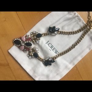 J. Crew jeweled statement necklace w/ duster bag